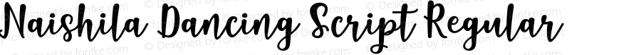 Naishila Dancing Script Regular Version 1.000