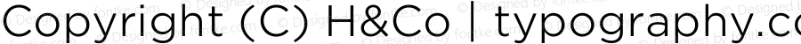 Copyright (C) H&Co | typography.com Regular