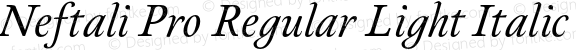 Neftali Pro Regular Light Italic