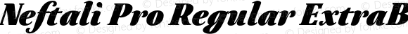 Neftali Pro Regular ExtraBold Bold Italic
