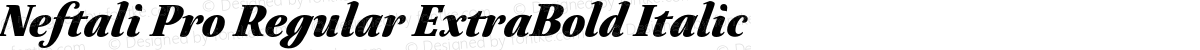 Neftali Pro Regular ExtraBold Italic