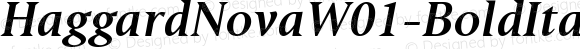 Haggard Nova W01 Bold Italic