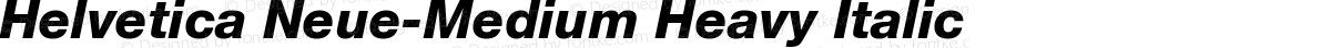 Helvetica Neue-Medium Heavy Italic