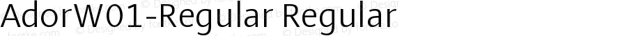 AdorW01-Regular Regular Version 1.10