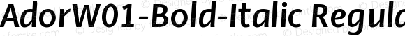 Ador W01 Bold-Italic