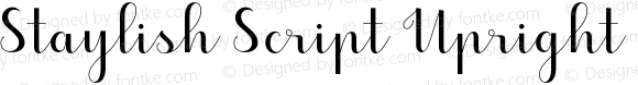 Staylish Script Upright Regular Version 1.000