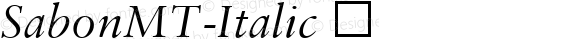 SabonMT-Italic ☞ Version 1.0 - December 1, 1994;com.myfonts.easy.mti.sabon.mt-italic.wfkit2.version.3Nmn