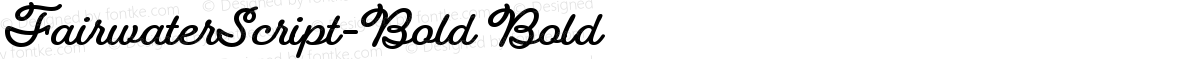 FairwaterScript-Bold Bold