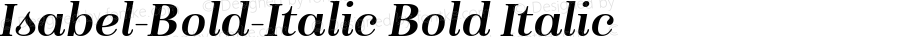 Isabel-Bold-Italic Bold Italic