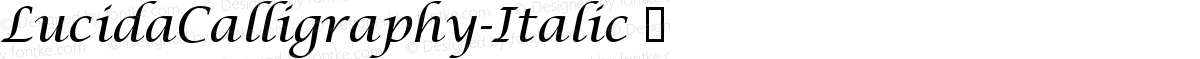 LucidaCalligraphy-Italic ☞