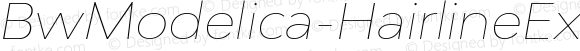 ☞Bw Modelica Hairline Expanded Italic