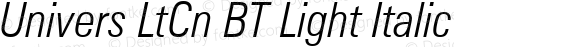 Univers LtCn BT Light Italic
