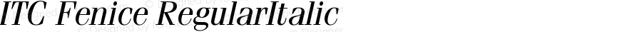 ITC Fenice Regular Italic
