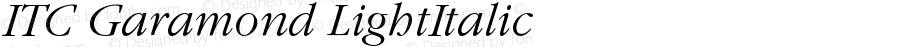 ITC Garamond Light Italic