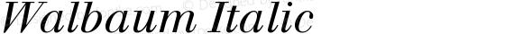 12 Walbaum** Italic   13263