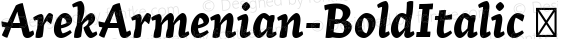 ☞Arek Armenian Bold Italic