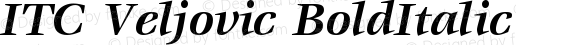 ITC Veljovic Bold Italic