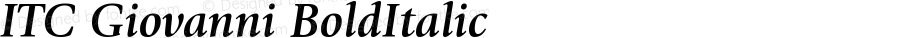 ITC Giovanni Bold Italic