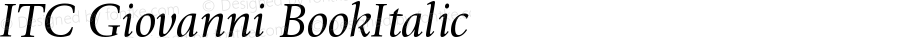 ITC Giovanni Book Italic