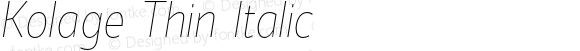 Kolage Thin Italic