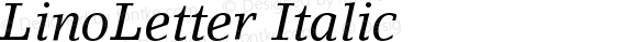 LinoLetter Italic