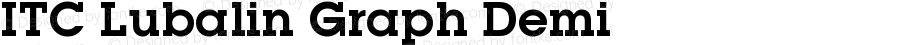 ITC Lubalin Graph Demi