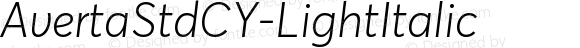 AvertaStdCY-LightItalic ☞ Version 1.008; ttfautohint (v1.5);com.myfonts.easy.intelligent-foundry.averta-standard.light-italic-177277.wfkit2.version.4S3a