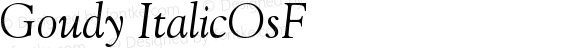 Goudy Old Style Italic Old Style Figures