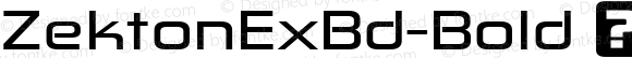 ZektonExBd-Bold ☞ Version 5.000;com.myfonts.easy.typodermic.zekton.extended-bold.wfkit2.version.4uoT