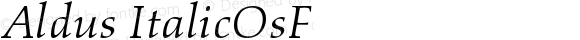 Aldus Italic Oldstyle Figures