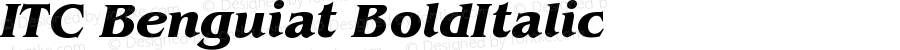 ITC Benguiat Bold Italic