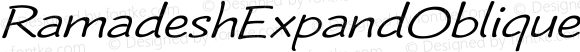 RamadeshExpandOblique ☞ Version 1.000 2004 initial release;com.myfonts.typotheticals.ramadesh.expand-oblique.wfkit2.2jsC
