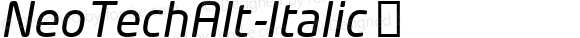 NeoTechAlt-Italic ☞ Version 1.00;com.myfonts.easy.mti.neo-tech.italic-61703.wfkit2.version.3MtF