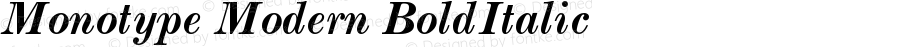 Monotype Modern Bold Italic