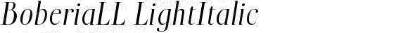 Boberia LL Light Italic