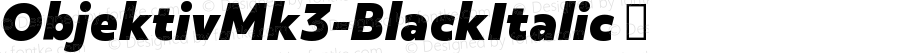 ☞Objektiv Mk3 Black Italic