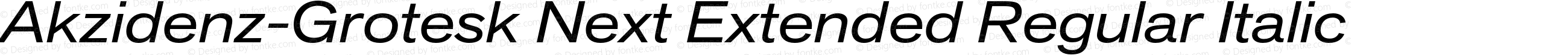 Akzidenz-Grotesk Next Extended Regular Italic