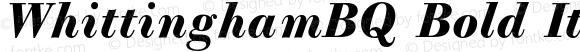 WhittinghamBQ Bold Italic