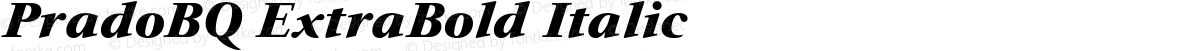 PradoBQ ExtraBold Italic