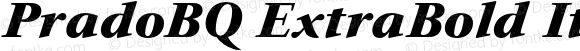 PradoBQ ExtraBold Italic