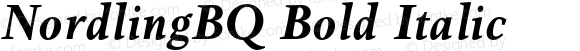 NordlingBQ Bold Italic