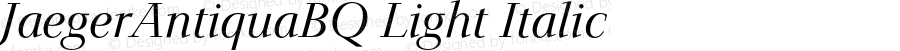 JaegerAntiquaBQ-LightItalic