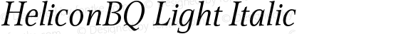 HeliconBQ Light Italic