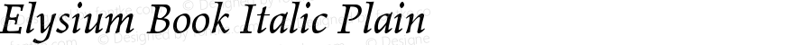 Elysium Book Italic Plain