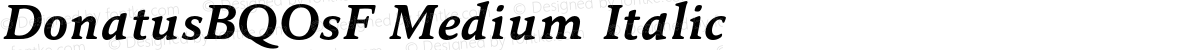 DonatusBQOsF Medium Italic