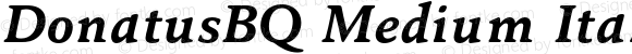 DonatusBQ Medium Italic