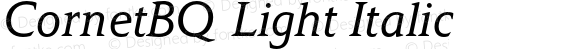 CornetBQ Light Italic