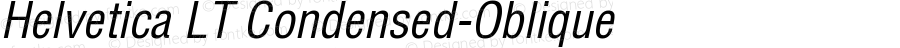 Helvetica LT Condensed-Oblique