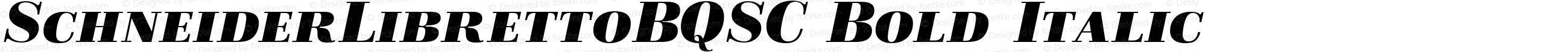 SchneiderLibrettoBQSC Bold Italic