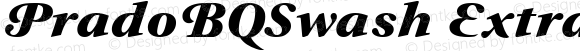 PradoBQSwash ExtraBold Italic